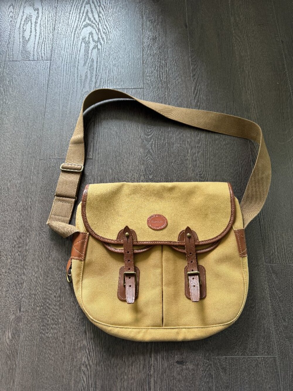 VINTAGE BARBOUR TARRAS MESSENGER CANVAS BAG PREOWNED